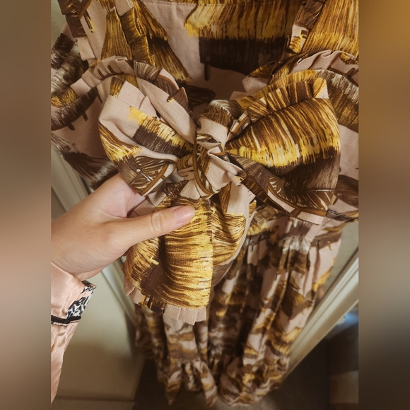 FARM RIO Malocas Beige Sleeveless Midi Dress - Picture 6 of 12